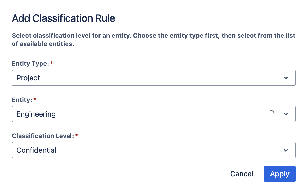 Add Classification Rule