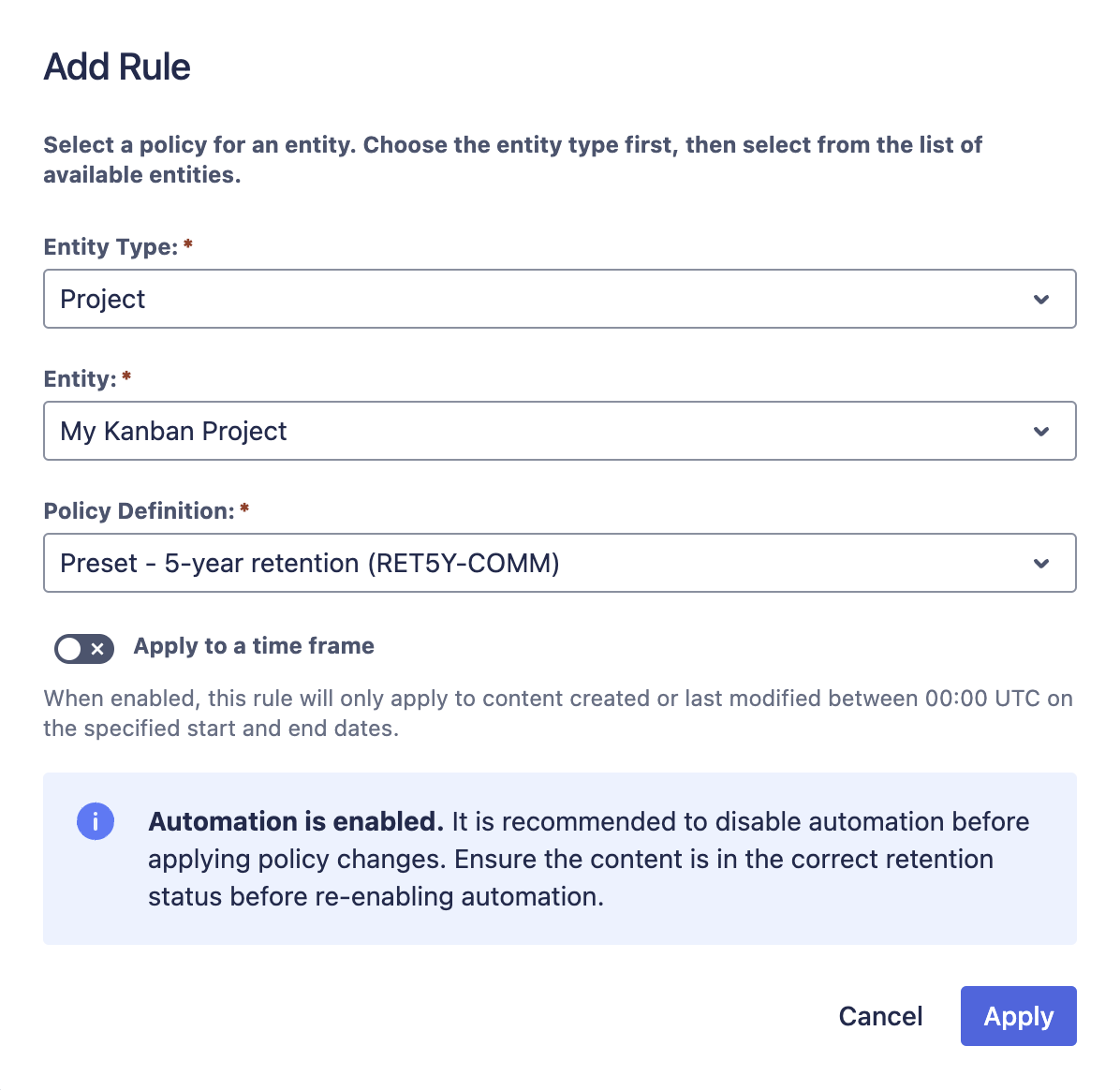 Add Project Rule
