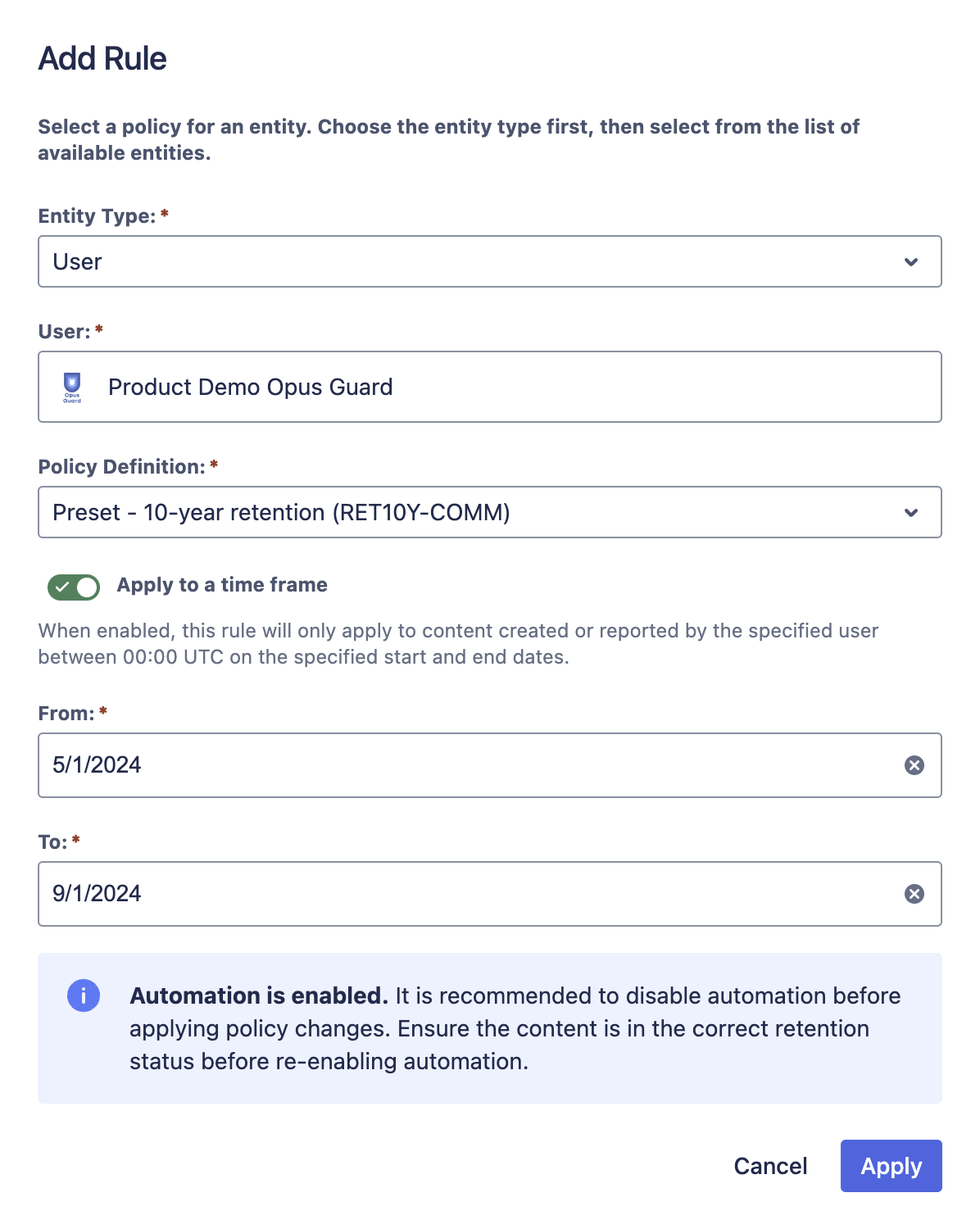 Add User Rule