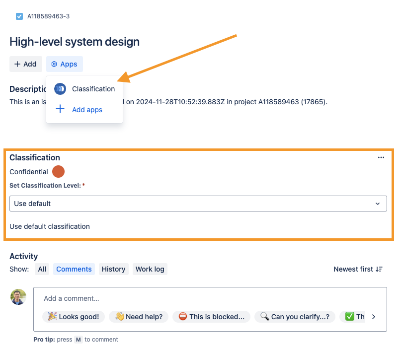 Classification Panel